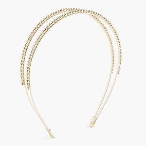 New NWT J Crew Gold Double Beaded Headband hair accessory head band pretty